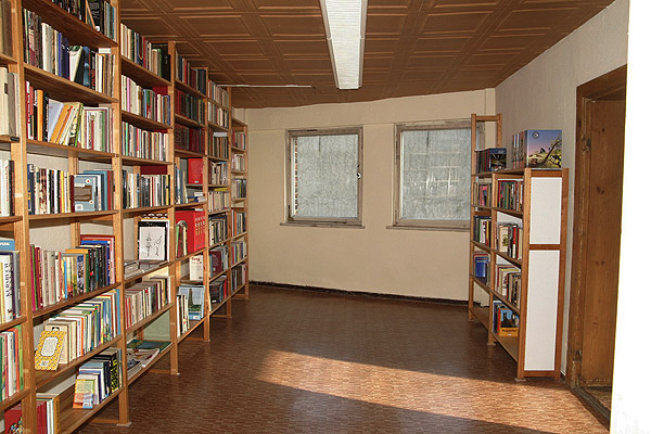Eine Bibliothek als Kulisse